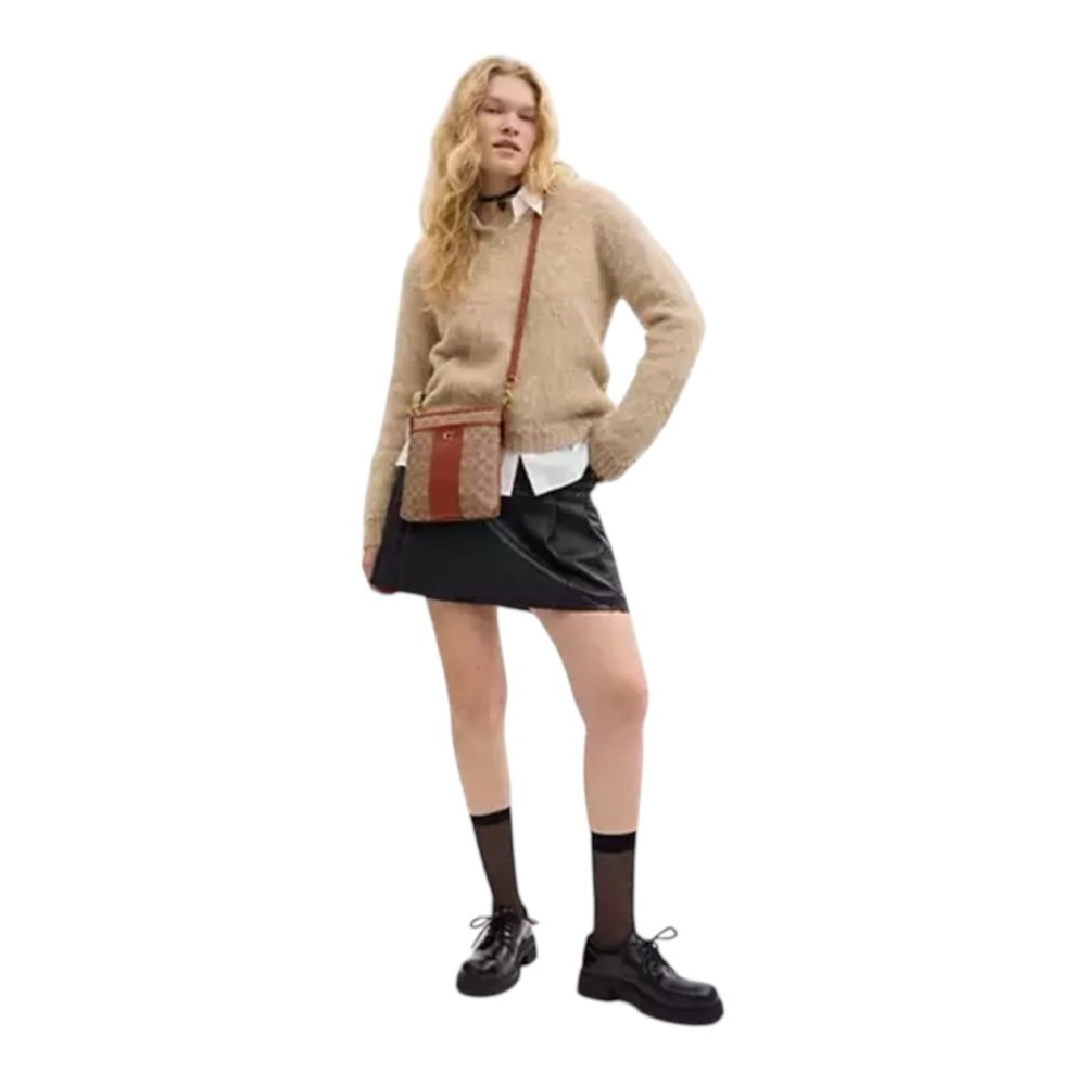 Coach Brown and Tan Crossbody Bag - Picture 7 of 9